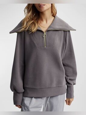 NWT Sold Out Varley Vine Oversized Half-Zip Pullover Sweatshirt , sz S